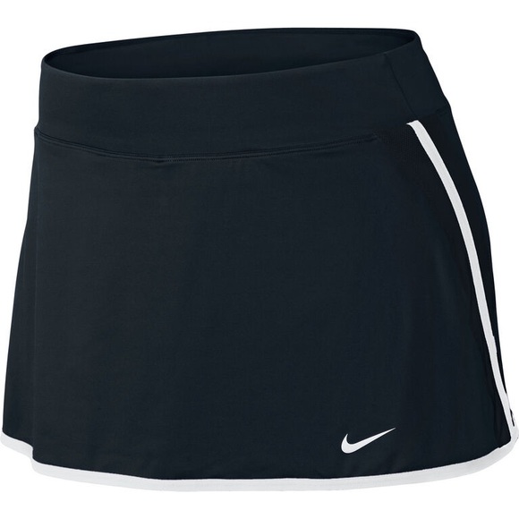 Nike Dri Fit Power Knit Skirt Skort Athletic Golf Tennis Run Black White Large - Picture 16 of 17